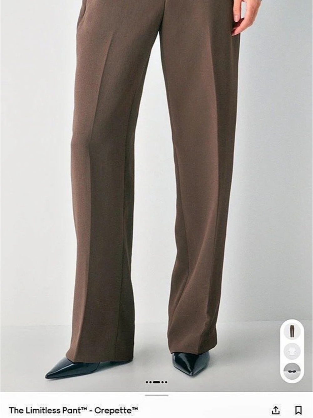 Aritzia The Effortless Pant Wide Leg Pants in Brown Size 8